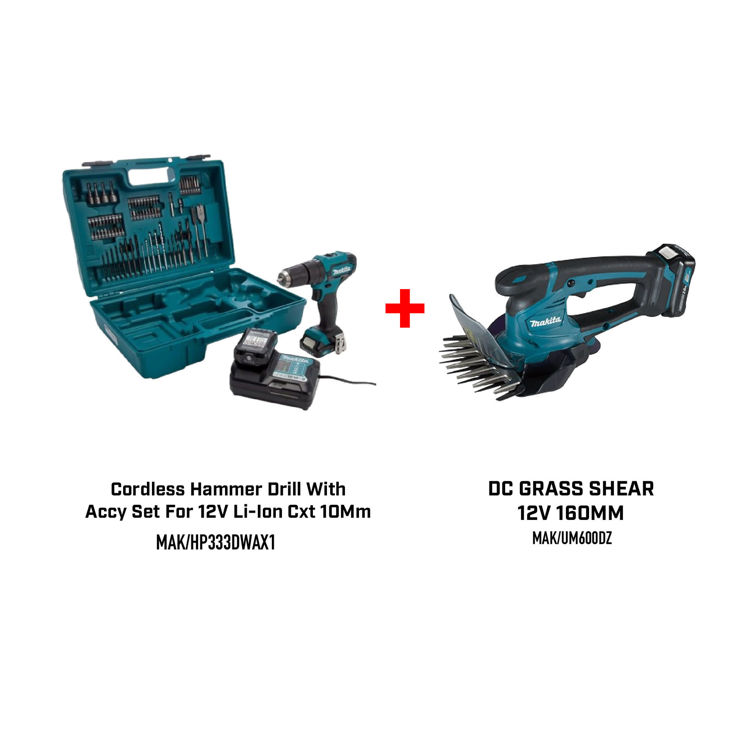 Picture of Cordless Hammer Drill With Accy Set For 12V Li-Ion Cxt 10Mm, DC GRASS SHEAR 12V 160MM