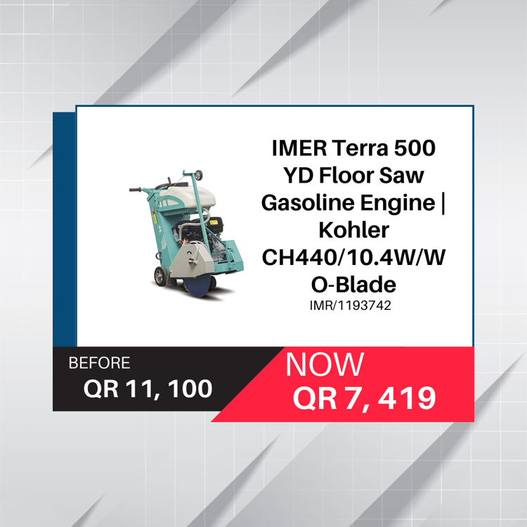 Picture of IMER Terra 500 YD Floor Saw Gasoline Engine, Kohler CH440/10.4W/WO-Blade